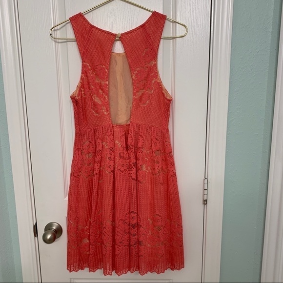 Free People Lined Lace Open Back Dress - Picture 2 of 6